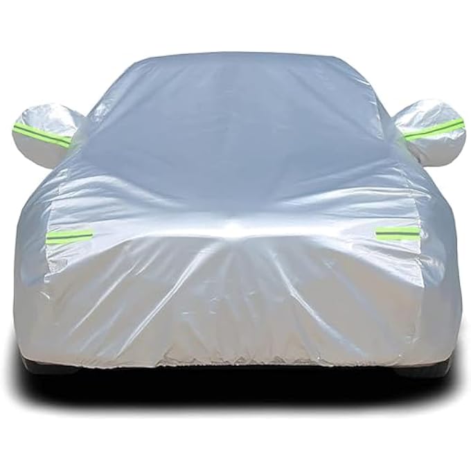 INDIVIDUAL CAR COVER FOR FIAT 500 SPORT 2016-2020, FULL COVER MADE OF OXFORD FABRIC, COTTON LINING, SILVER - Image 1